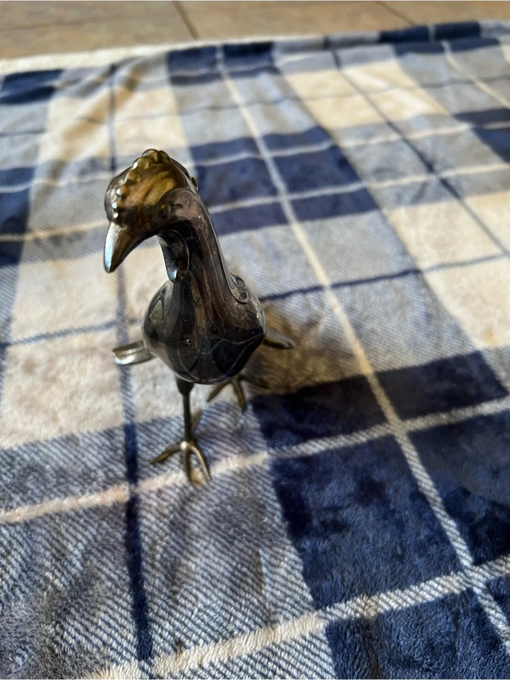 Vintage-style peacock figurine or statue – 